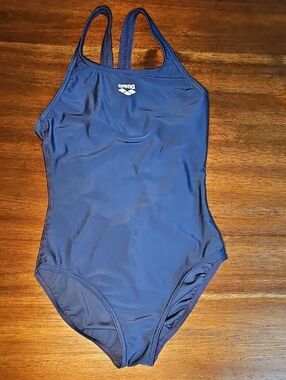 Arena Navy Blue One-Piece Swimsuit Size 10-12